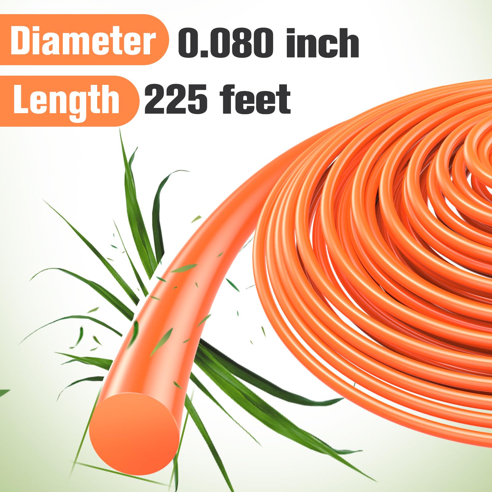 Close-up of PLUSINTO String Trimmer Line showing orange colour