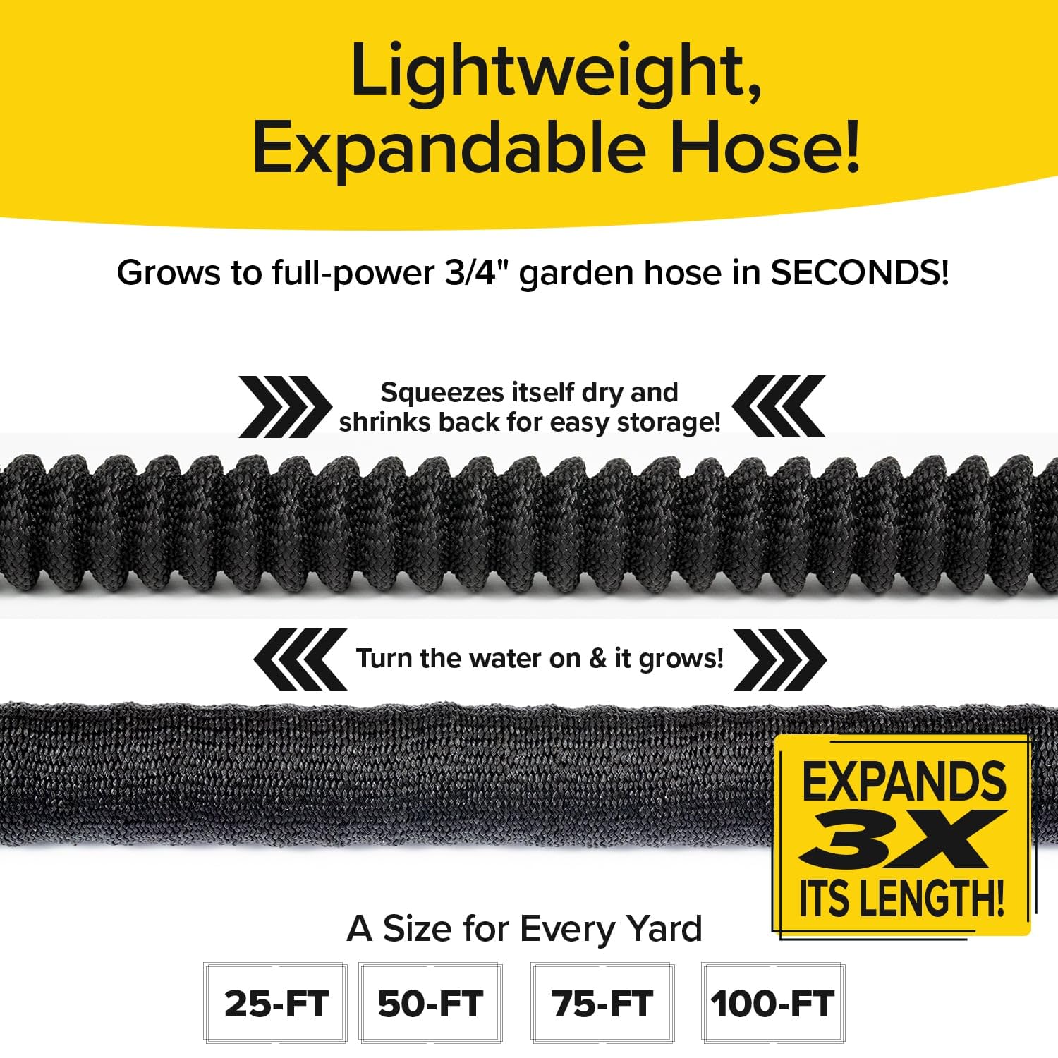 Close-up of Pocket Hose Silver Bullet 2.0 with aluminum fittings