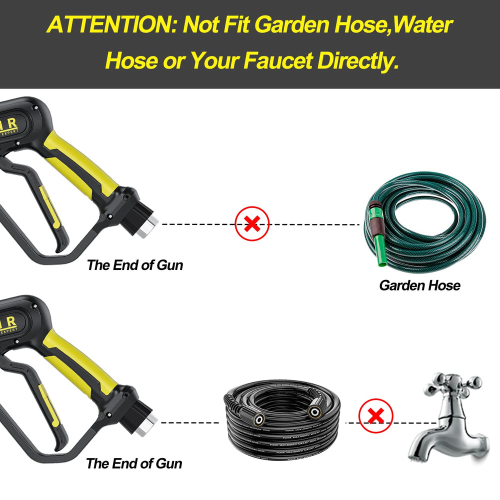 Close-up of POHIR Pressure Washer Gun's M22 fittings