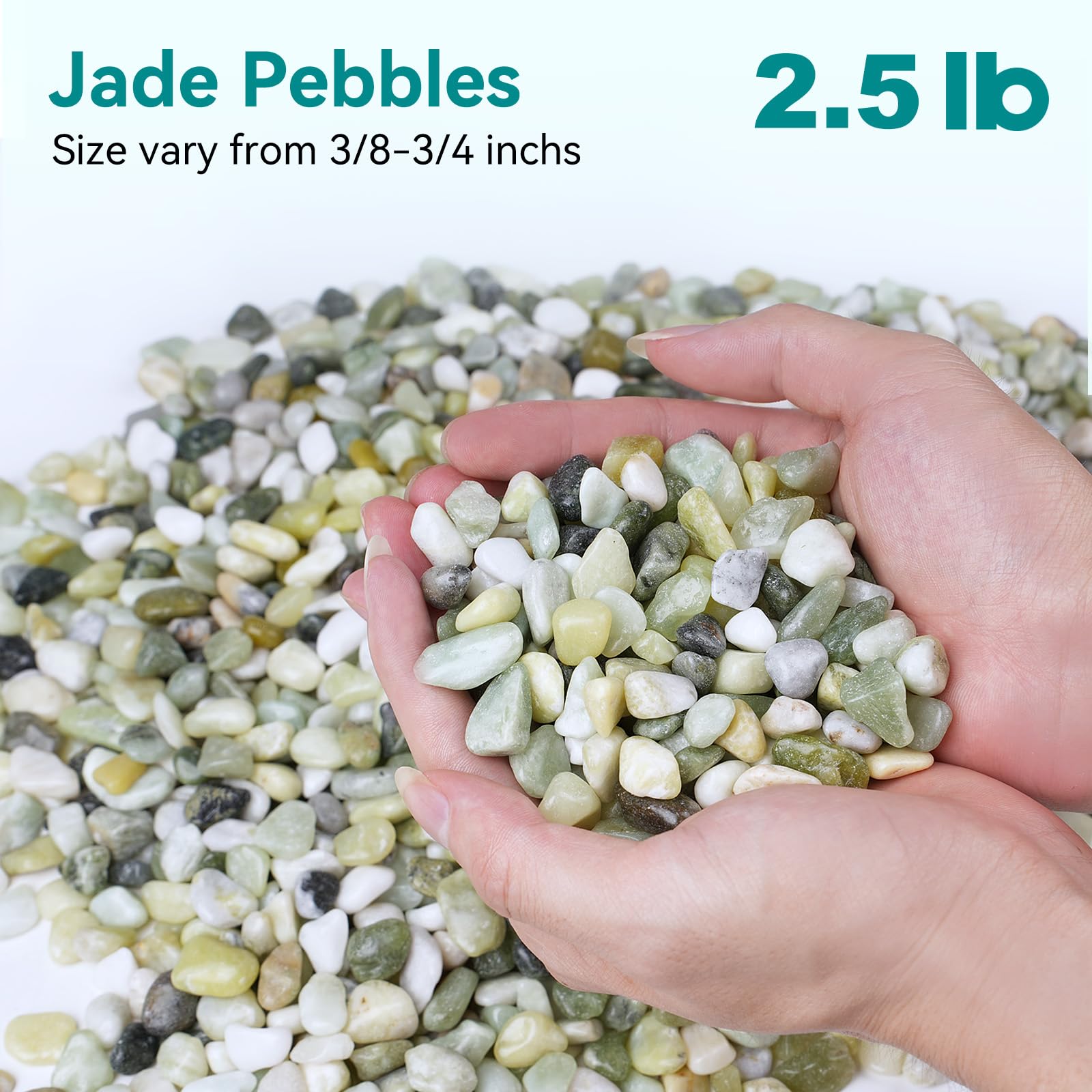 Close-up of polished jade pebbles