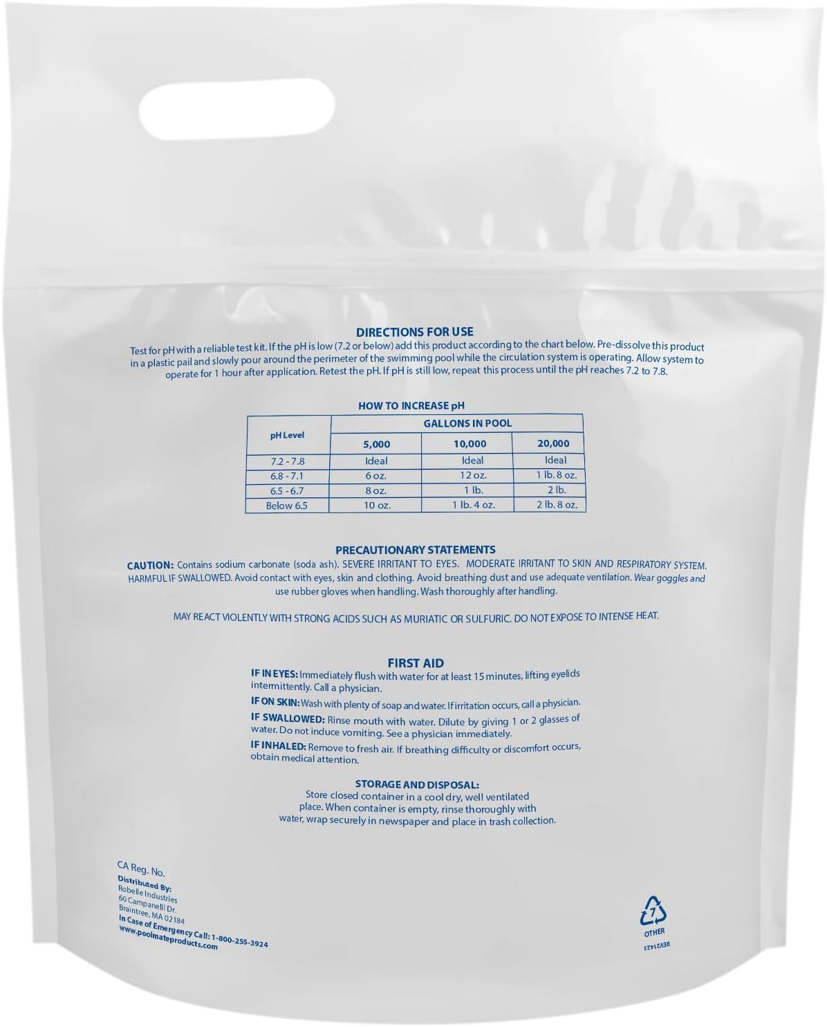 Close-up of Pool Mate pH Up granules