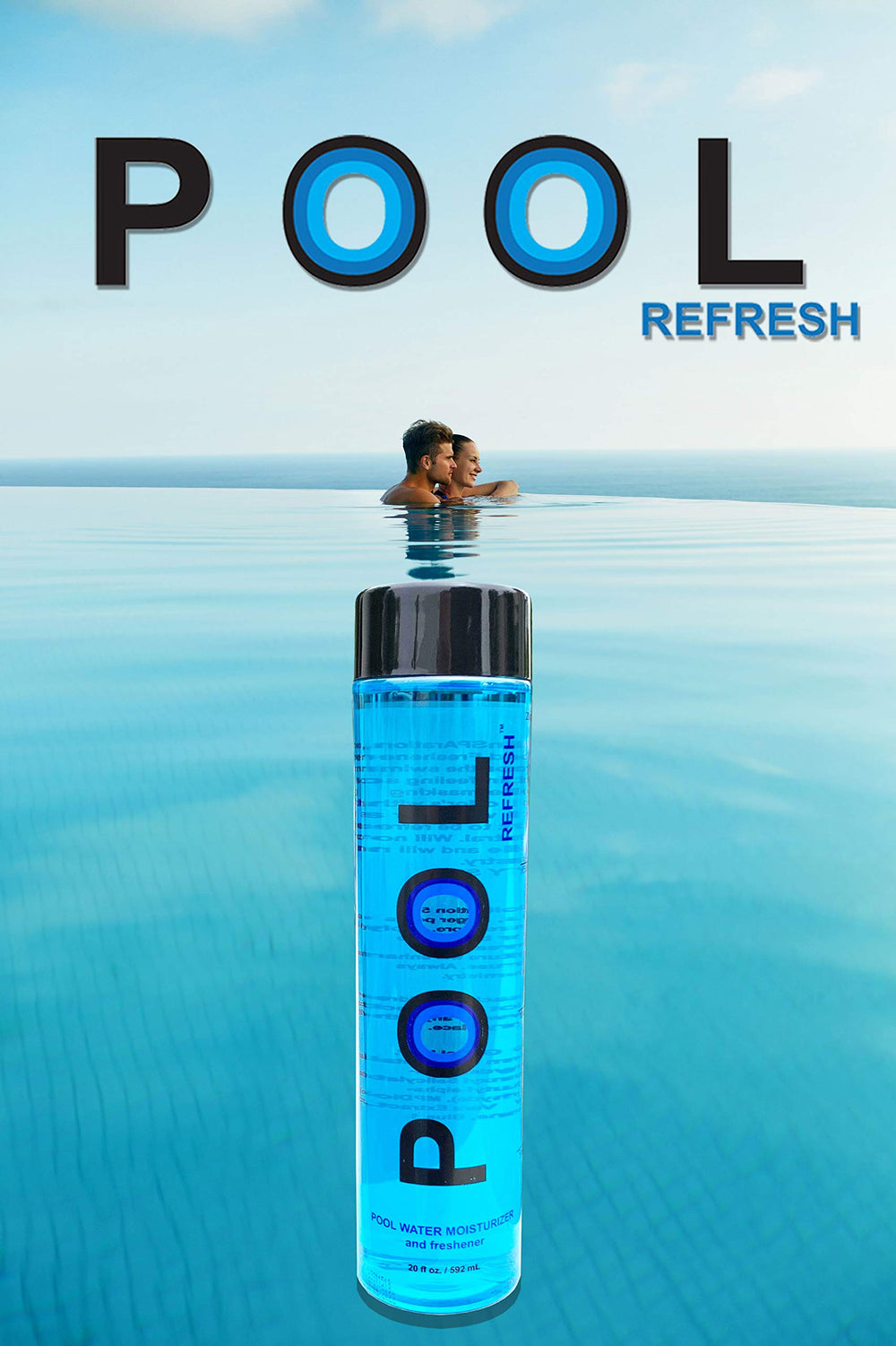 Close-up of Pool Refresh label and specifications