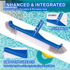 Close-up of POOLAZA Pool Brush Head curved edges