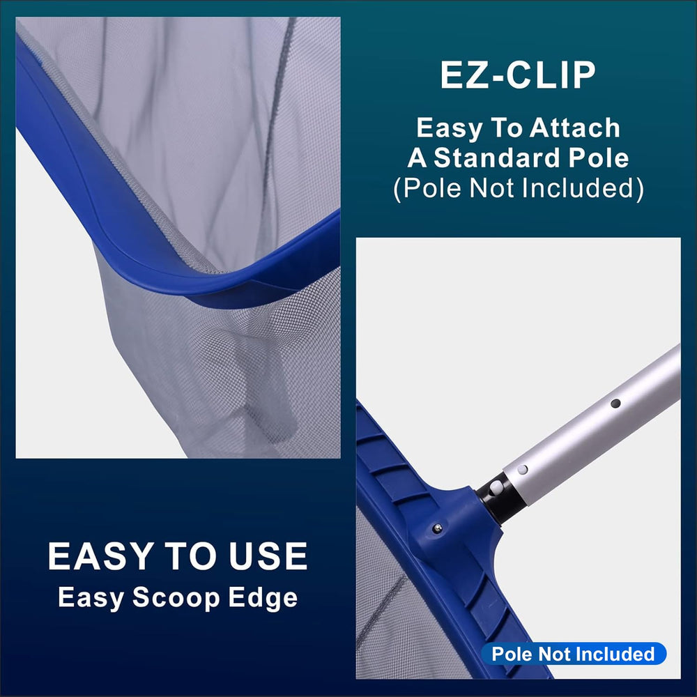 Close-up of POOLAZA Pool Skimmer Net easy scoop edge