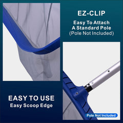 Close-up of POOLAZA Pool Skimmer Net easy scoop edge