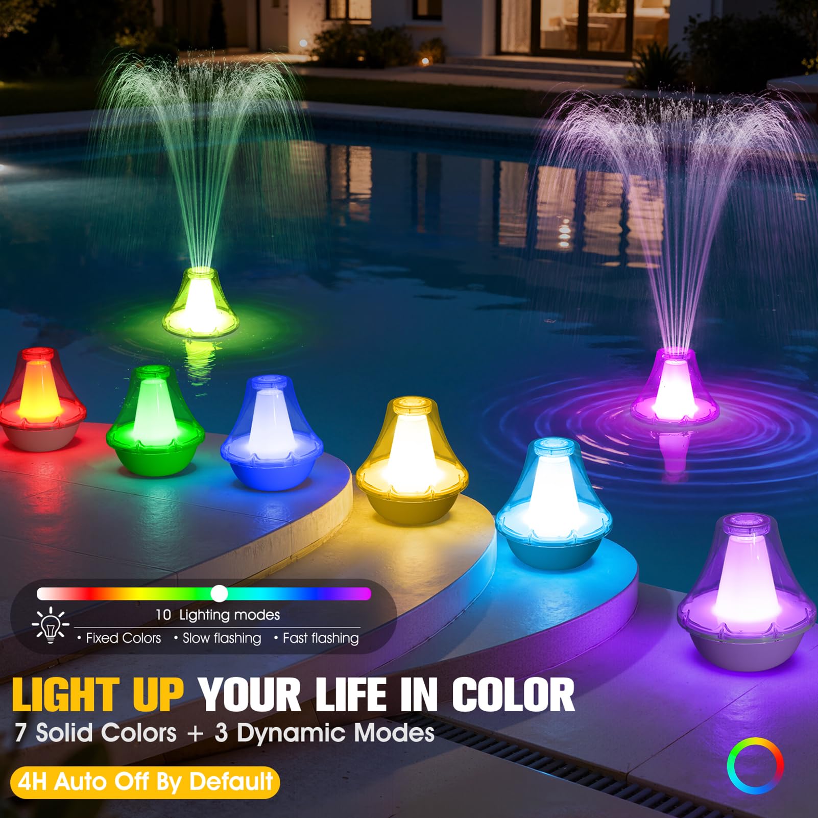 Close-up of PoolPop Floating Fountain remote control