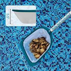 Close-up of POOLWHALE Leaf Skimmer Net's diamond-pattern mesh