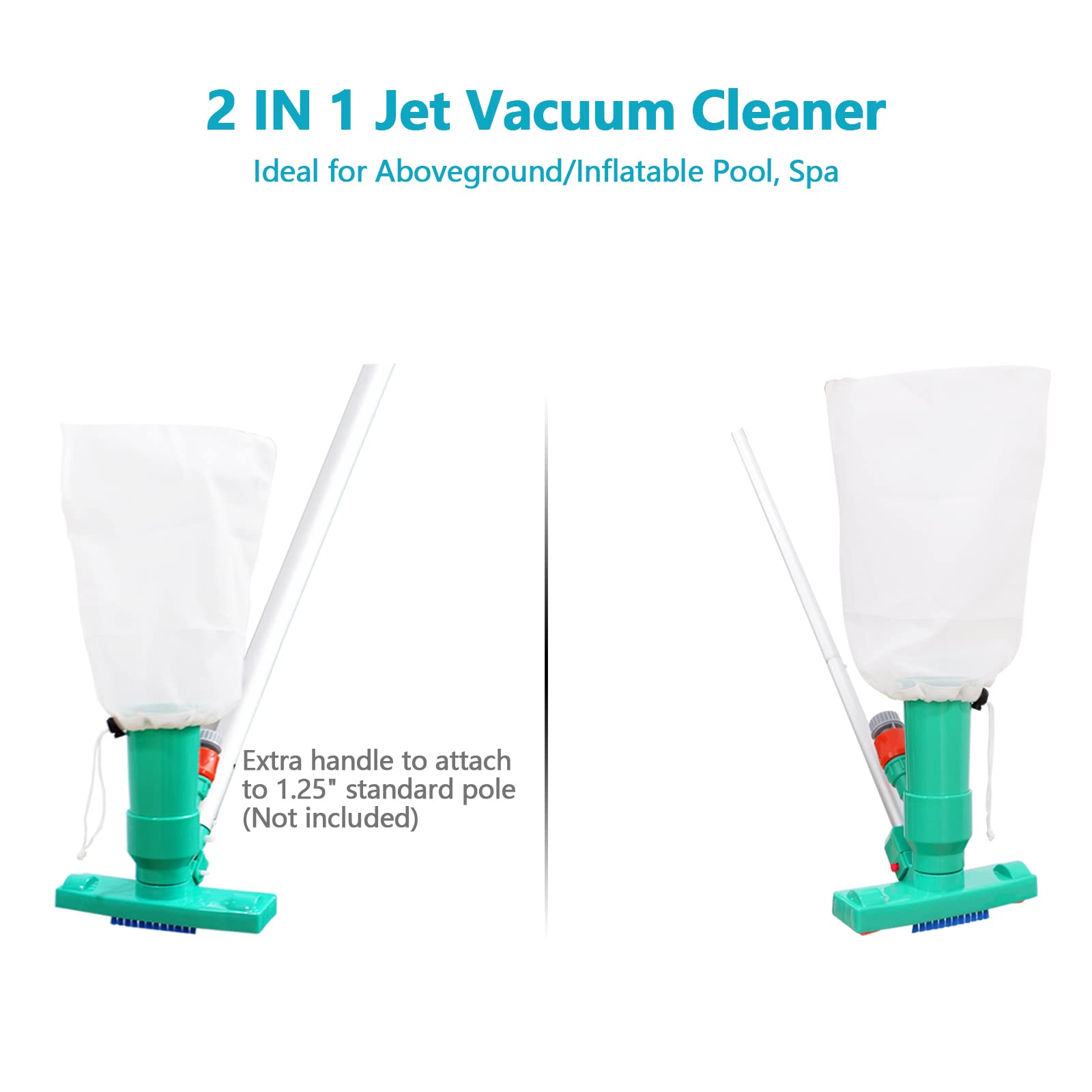 Close-up of POOLWHALE Mini Jet Vac suction head
