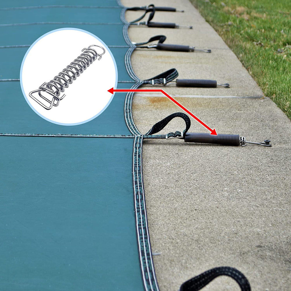Close-up of Poolzilla stainless steel spring dimensions