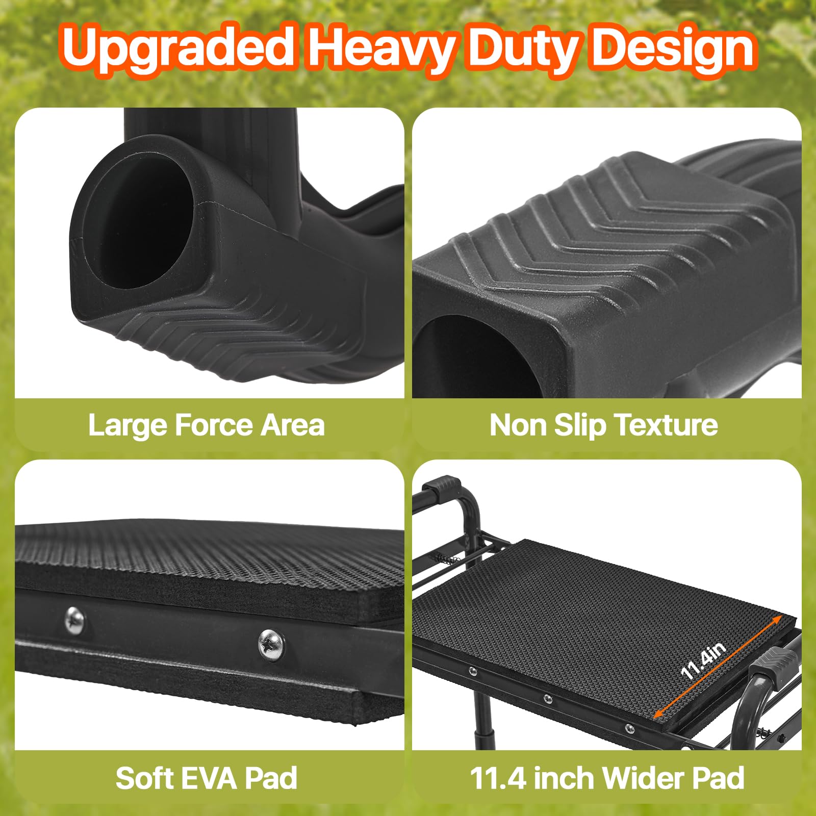 Close-up of Poraise Garden Kneeler armrests