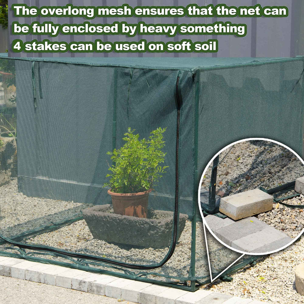 close-up of porayhut netting cover green mesh fabric