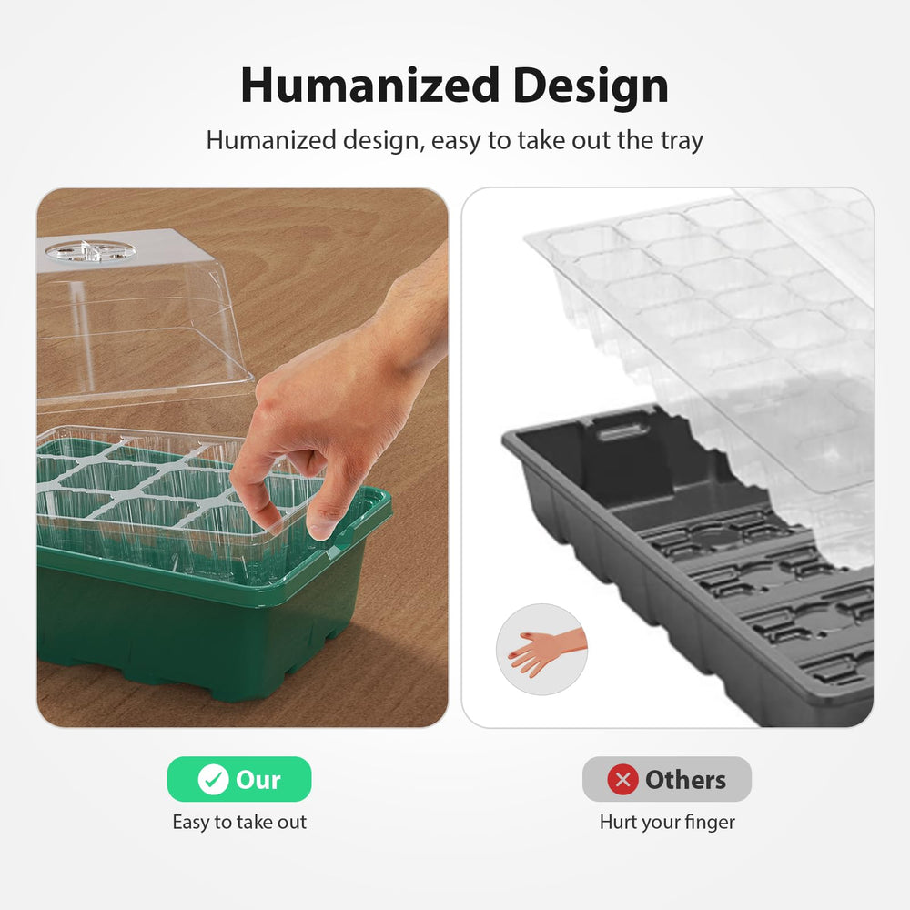 Close-up of POROLIR Seed Starter Tray drainage holes