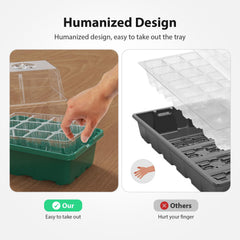 Close-up of POROLIR Seed Starter Tray drainage holes