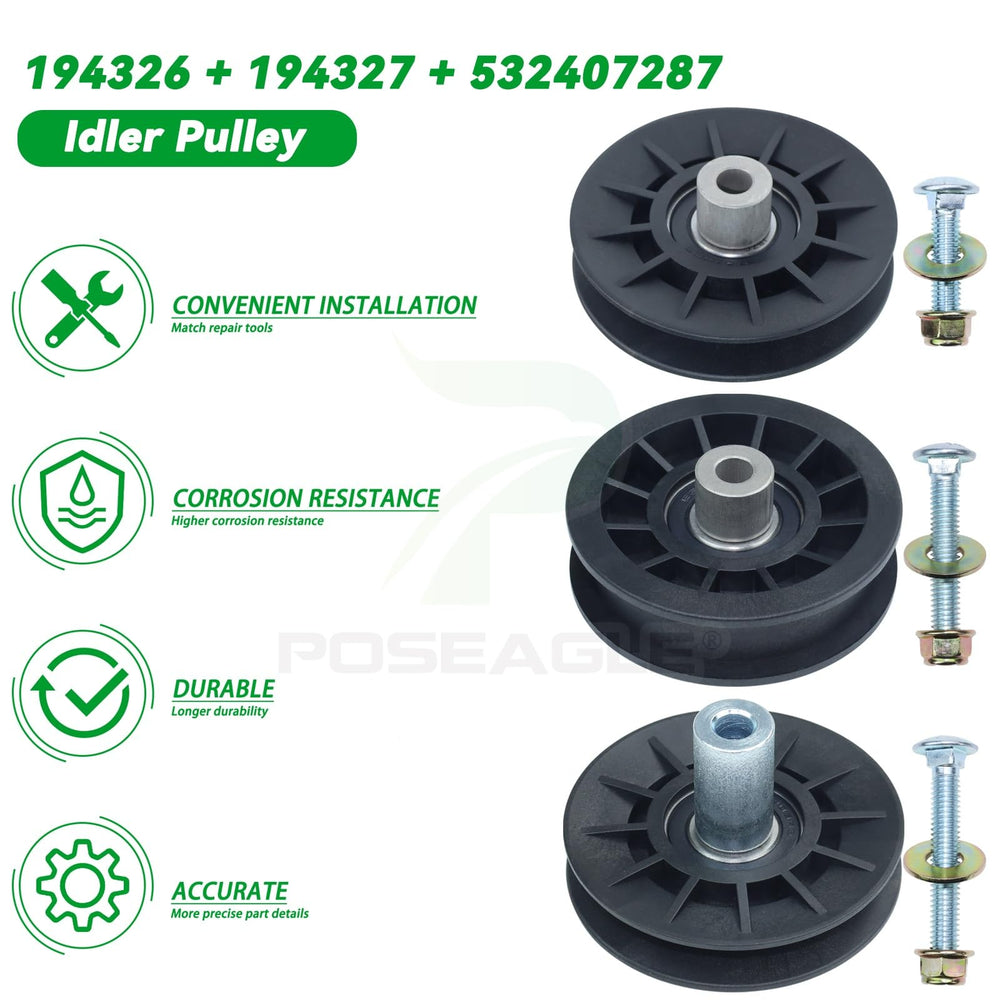 Close-up of POSEAGLE 532194326 Idler Pulley