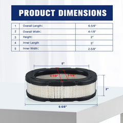 Close-up of Powtol air filter included in the kit