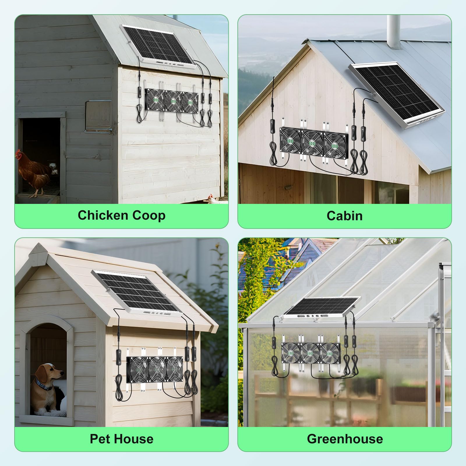 Close-up of pqins Solar panel for greenhouse fan