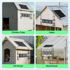 Close-up of pqins Solar panel for greenhouse fan