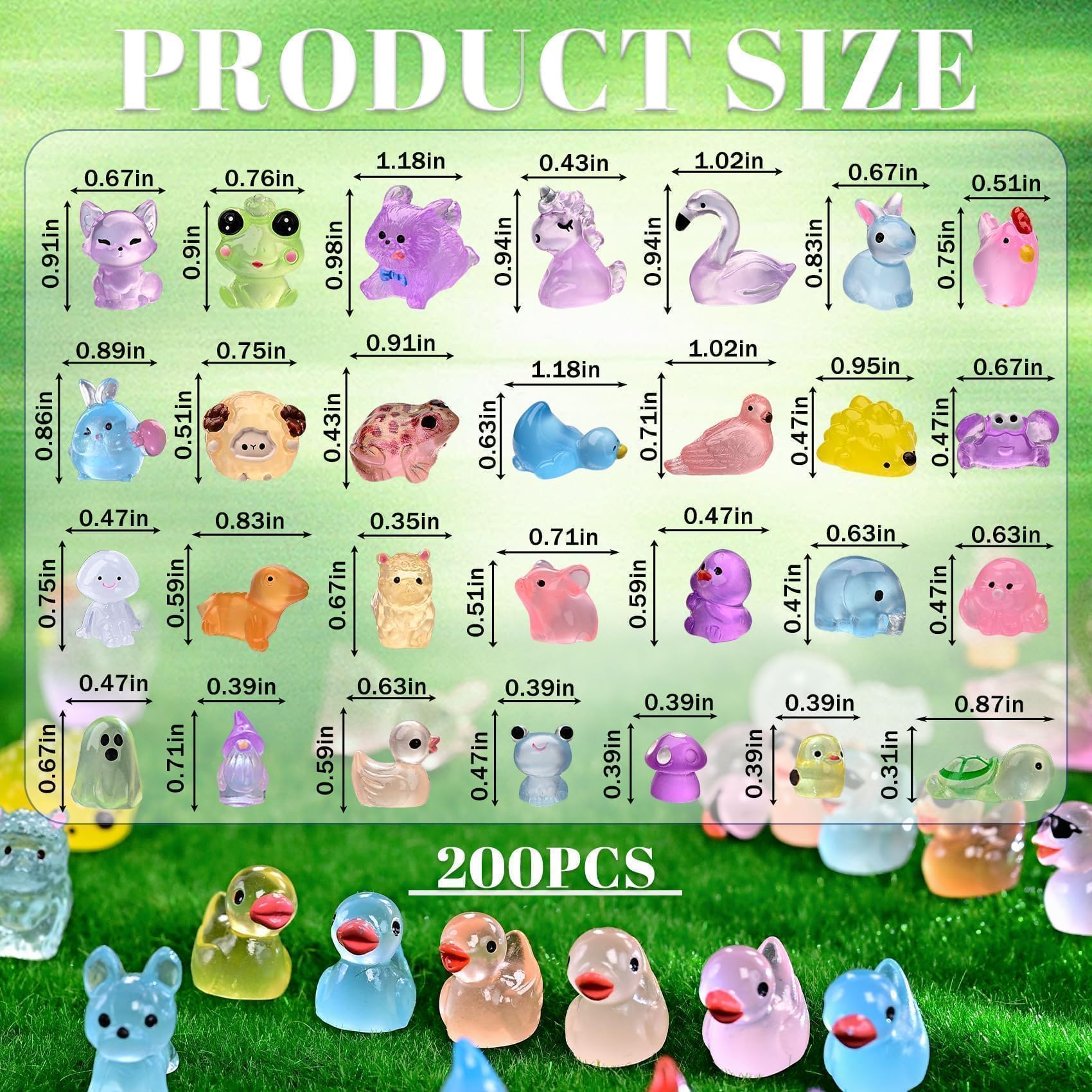 Close-up of Prdingfy resin turtles and ducks figurines