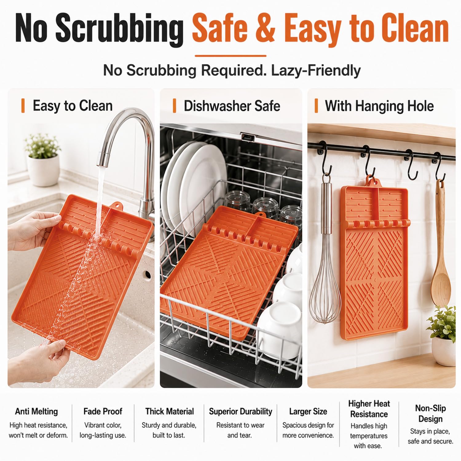 Close-up of PRFCTTY Silicone Grill Mat heat-resistant feature