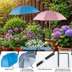 Close-up of Prudiut Plant Umbrella showing silver coating