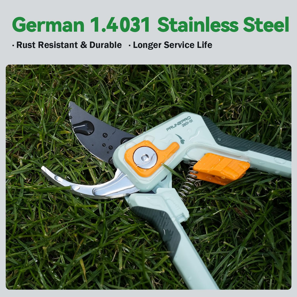 Close-up of PrunePro pruning shear blade and Teflon coating