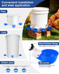 Close-up of psarnuk Chicken Waterer Cup with dual rubber rings
