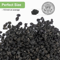 Close-up of Pulovin black lava rocks showing texture