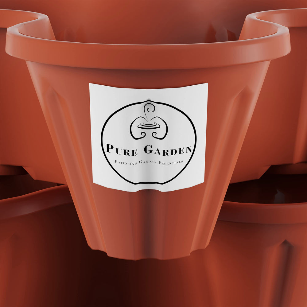 Close-up of Pure Garden Stacking Planter drainage holes