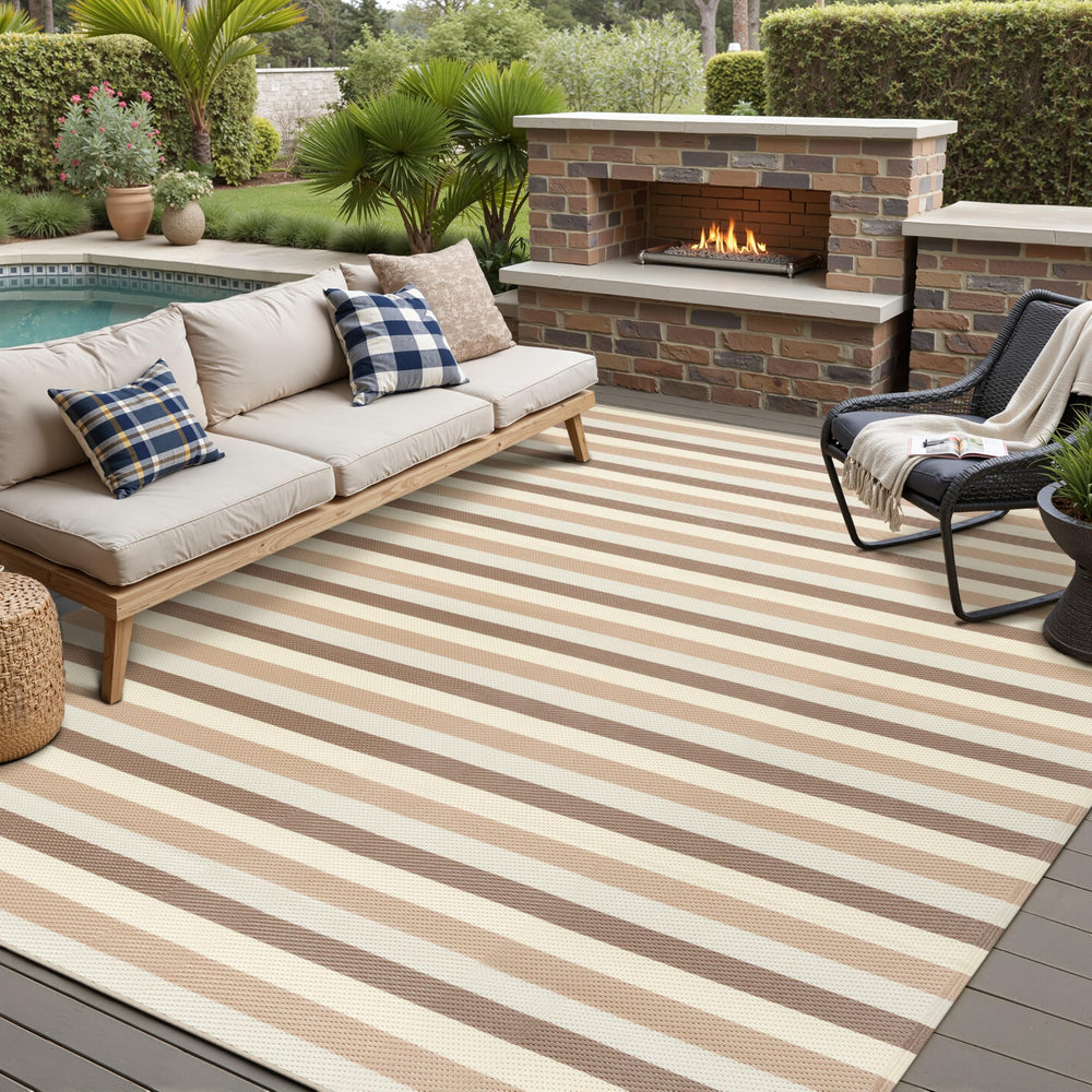 Close-up of PureCozy outdoor rug texture