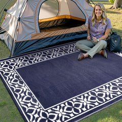 Close-up of PureCozy outdoor rug texture and pattern