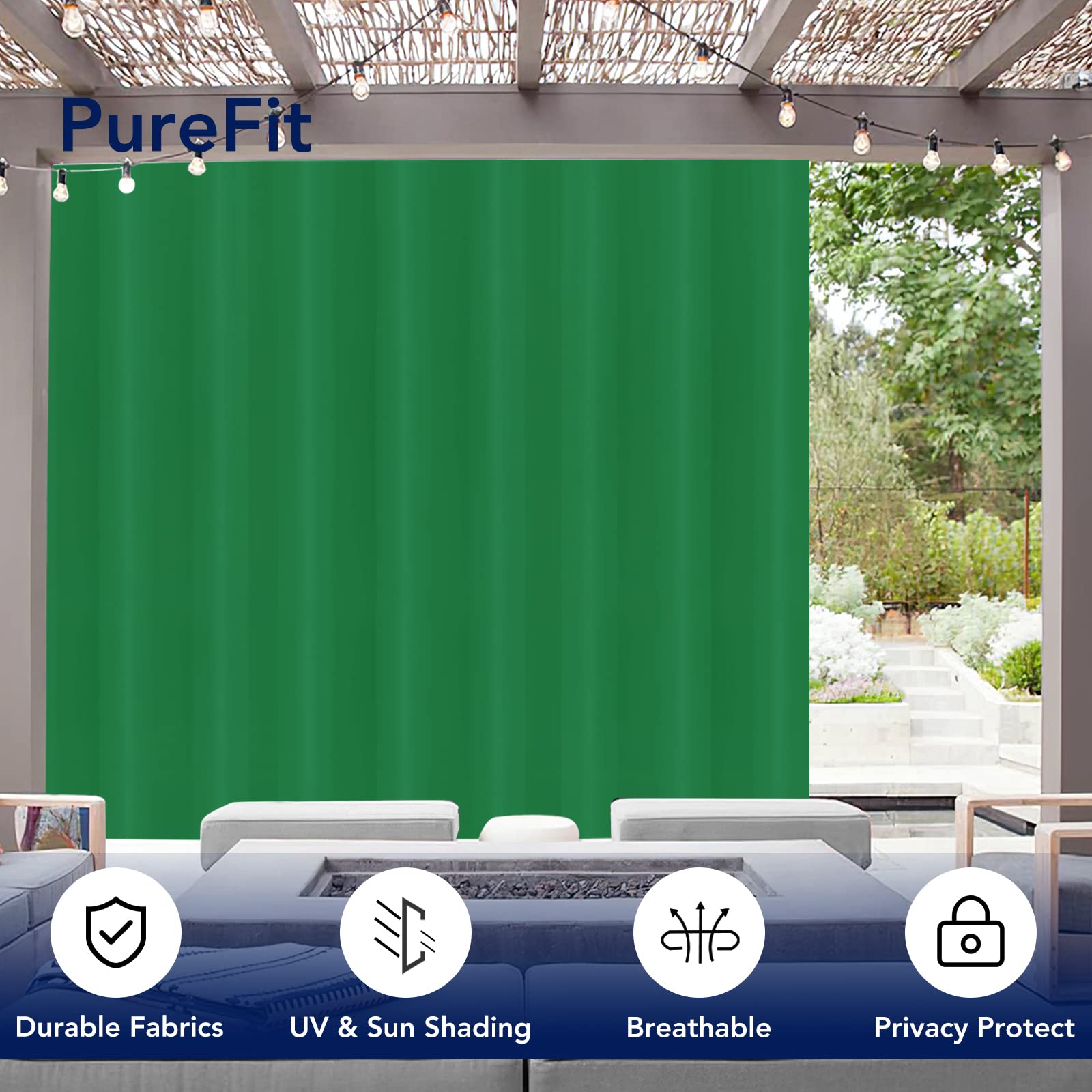 Close-up of PureFit Outdoor Curtain grommet detail