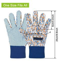 Close-up of PVC soft point design on Ainiv Floral Gardening Gloves
