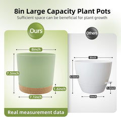 Close-up of QCQHDU 8-inch plant pot drainage holes