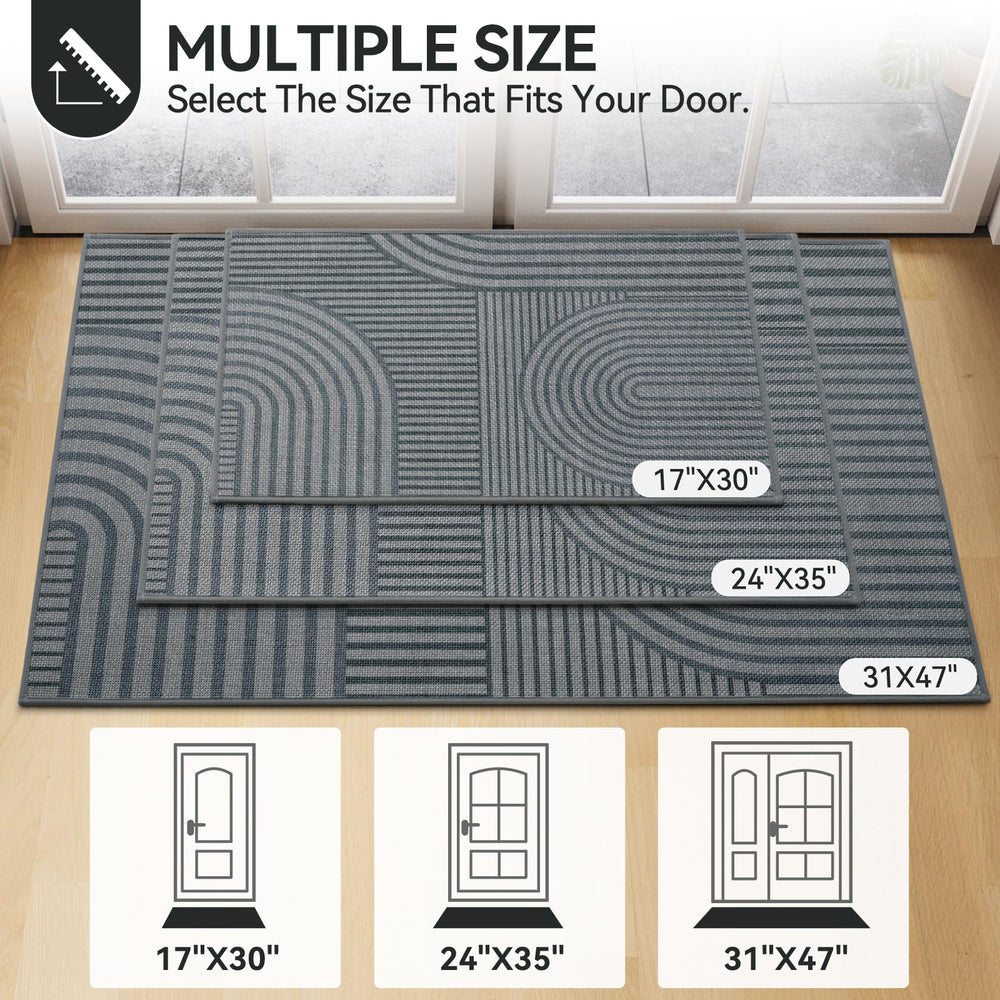 Close-up of QiCaiJia Door Mat texture and material