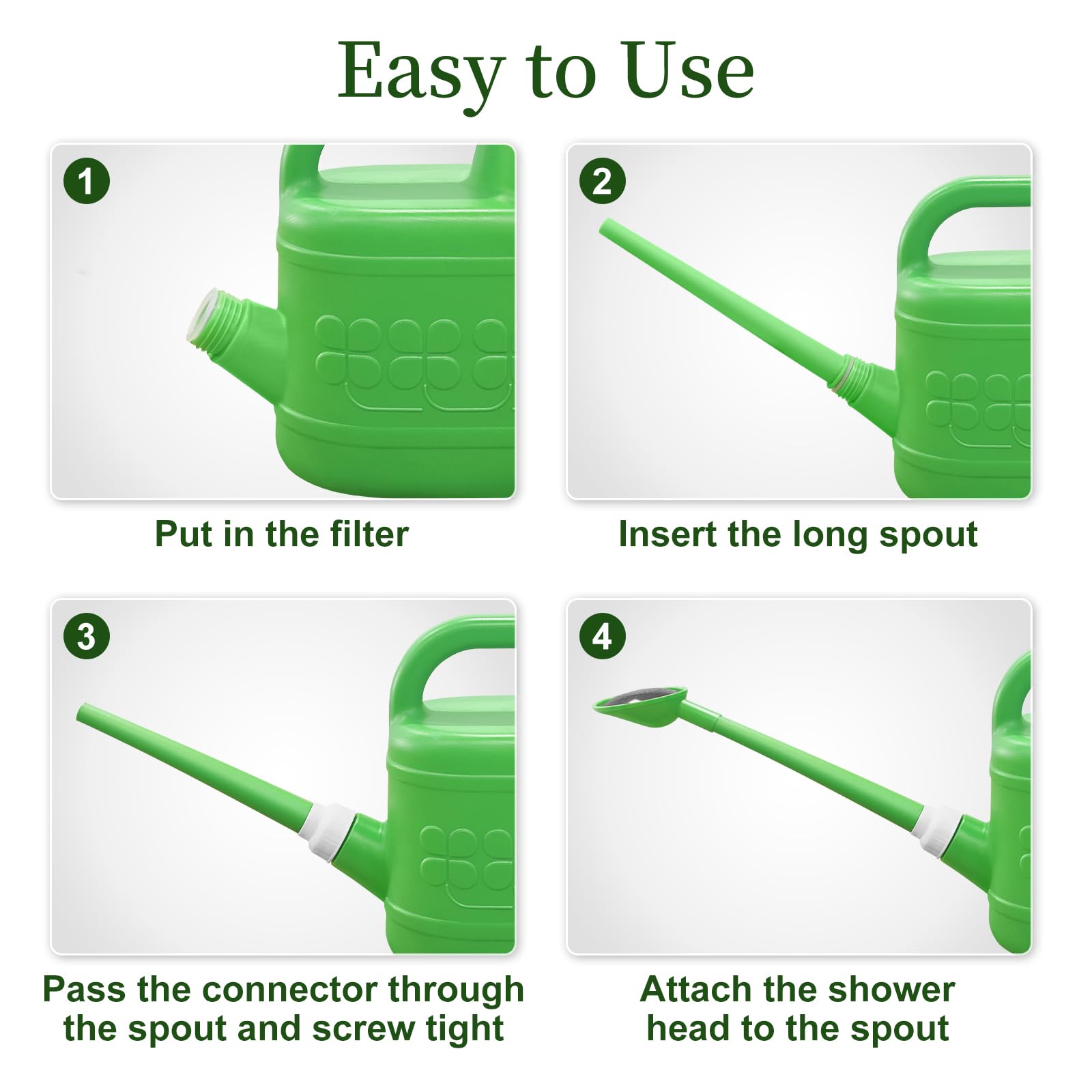 Close-up of Qilebi 2 Gallon Watering Can filter plug
