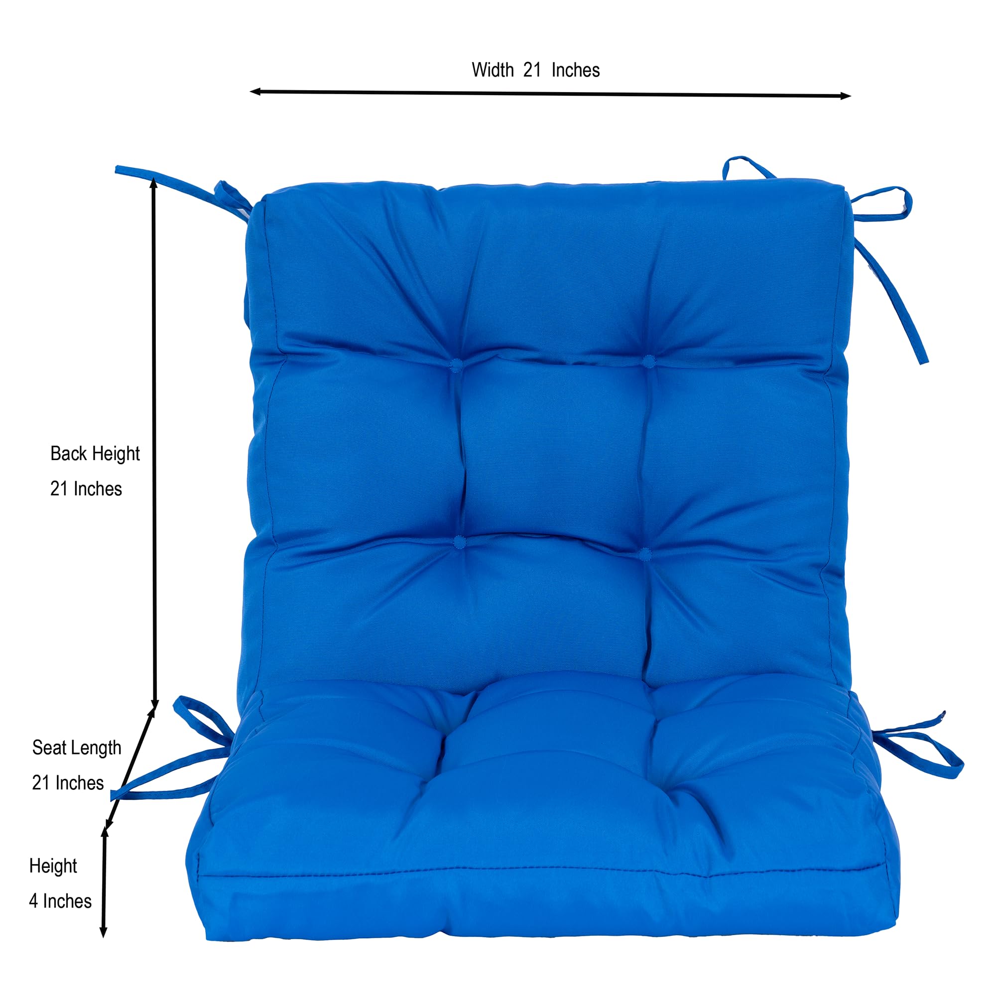Close-up of QILLOWAY chair cushion tie feature
