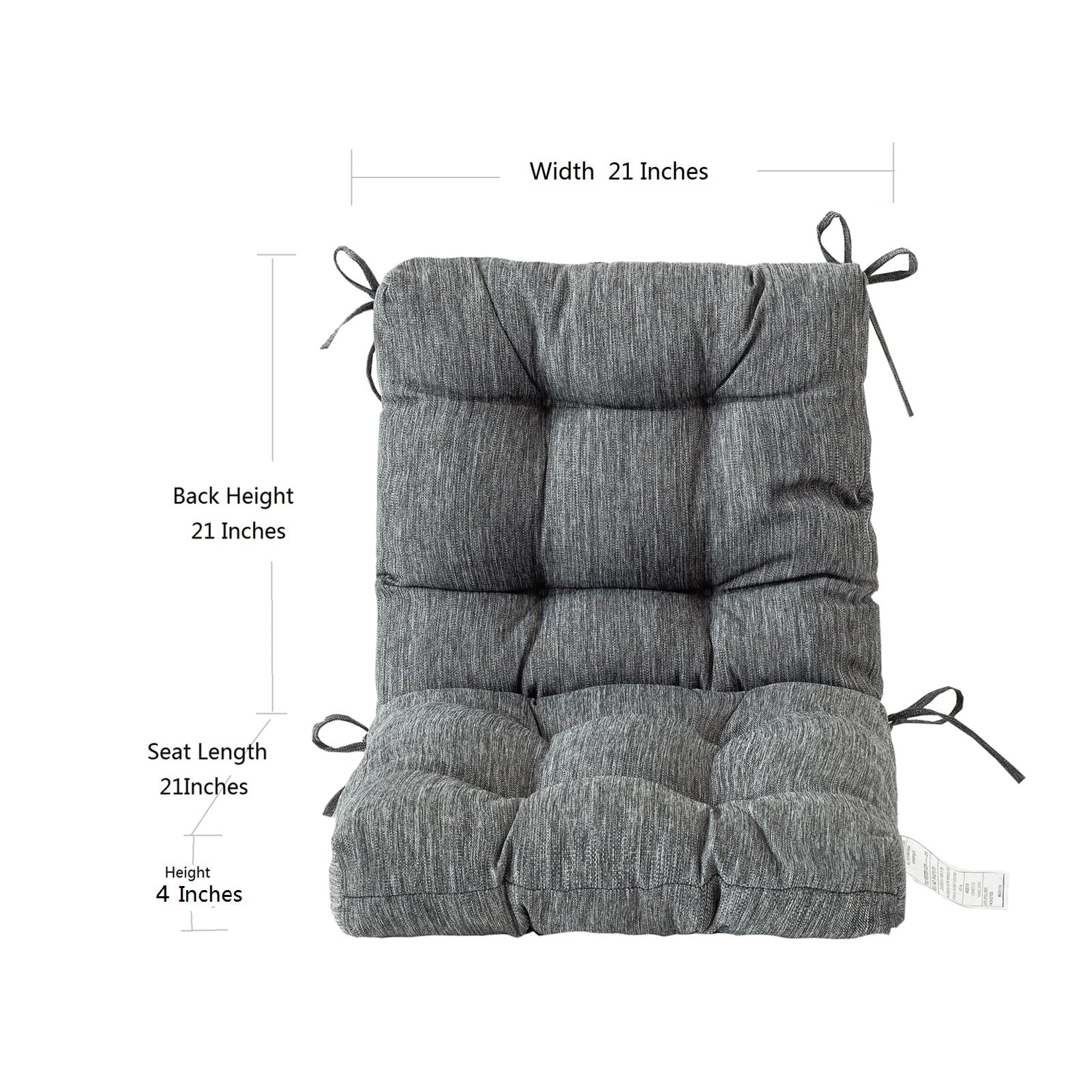 Close-up of QILLOWAY outdoor cushion with ties