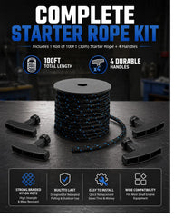 Close-up of Qishier pull cord rope showing 3mm diameter and braided design
