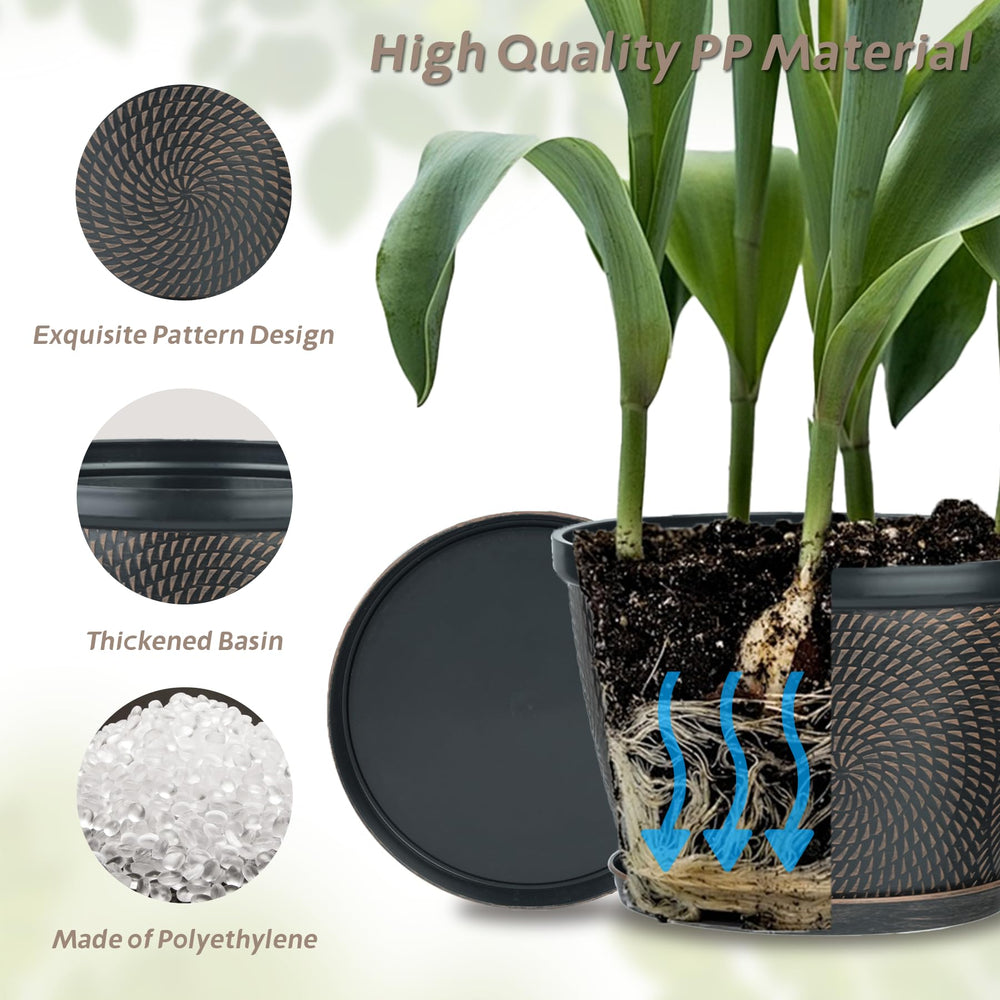 Close-up of Quarut flower pot's circle pattern