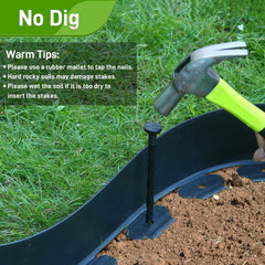 Close-up of Quibbay landscape edging stakes