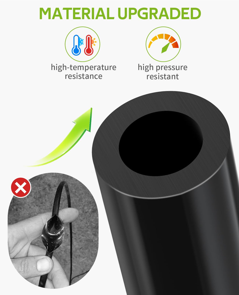 Close-up of quick-connect fittings in HIRALIY drip irrigation kit