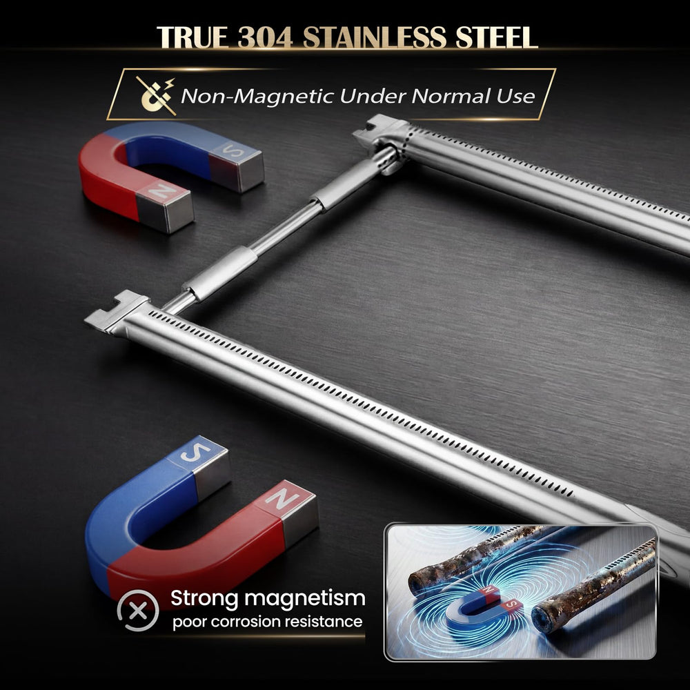 Close-up of QuliMetal Burner Tubes made from stainless steel