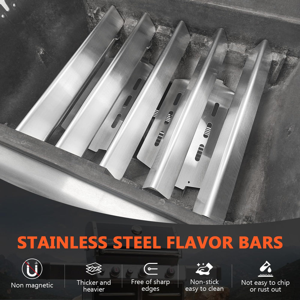 Close-up of QuliMetal Flavorizer Bars showing thickness
