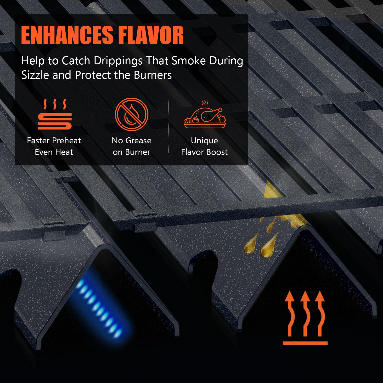 Close-up of QuliMetal Flavorizer Bars surface