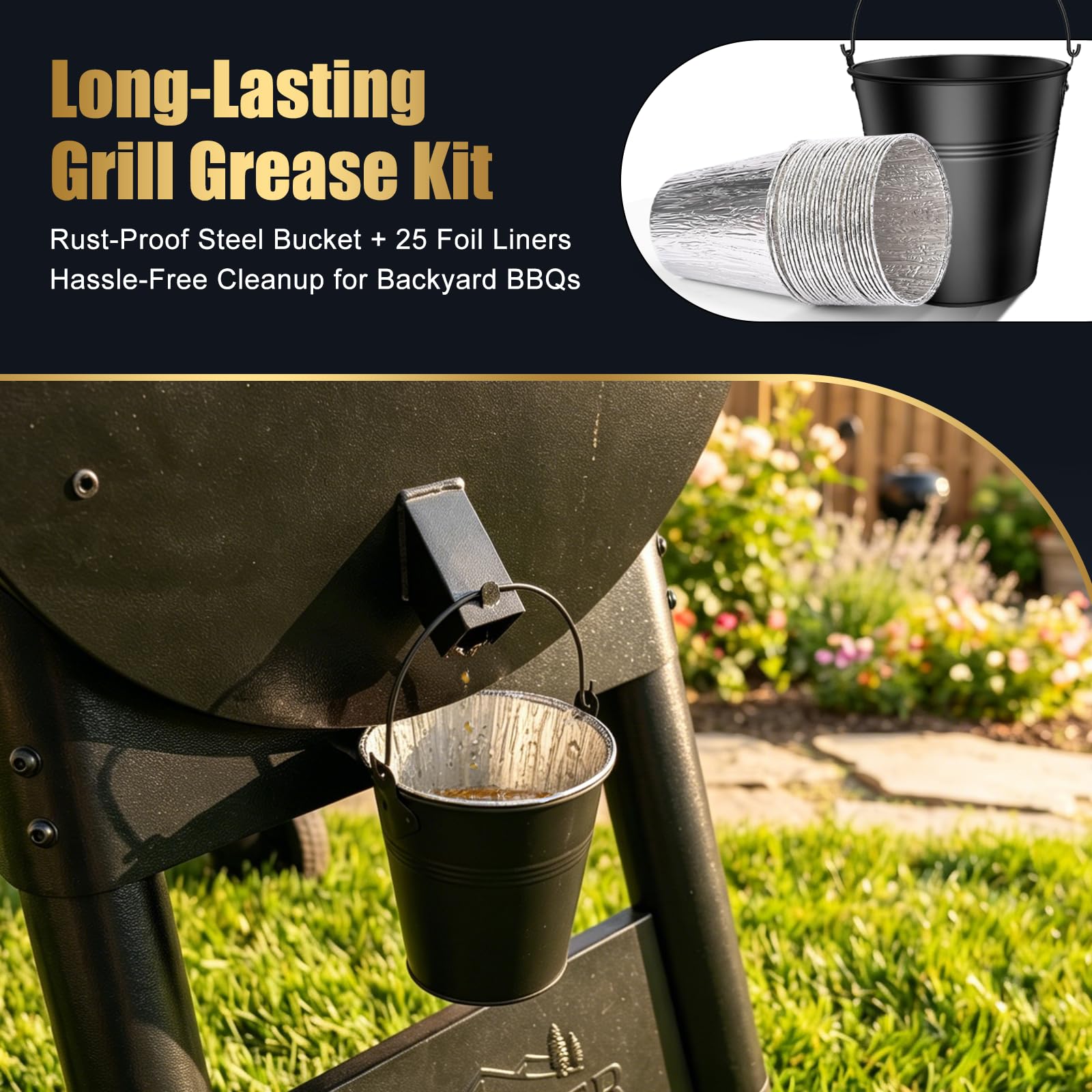 Close-up of QuliMetal grease bucket handle