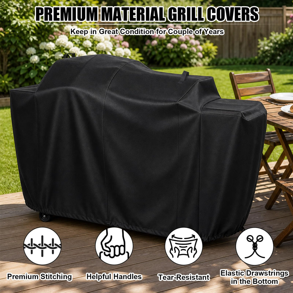 Close-up of QuliMetal Grill Cover fabric and stitching