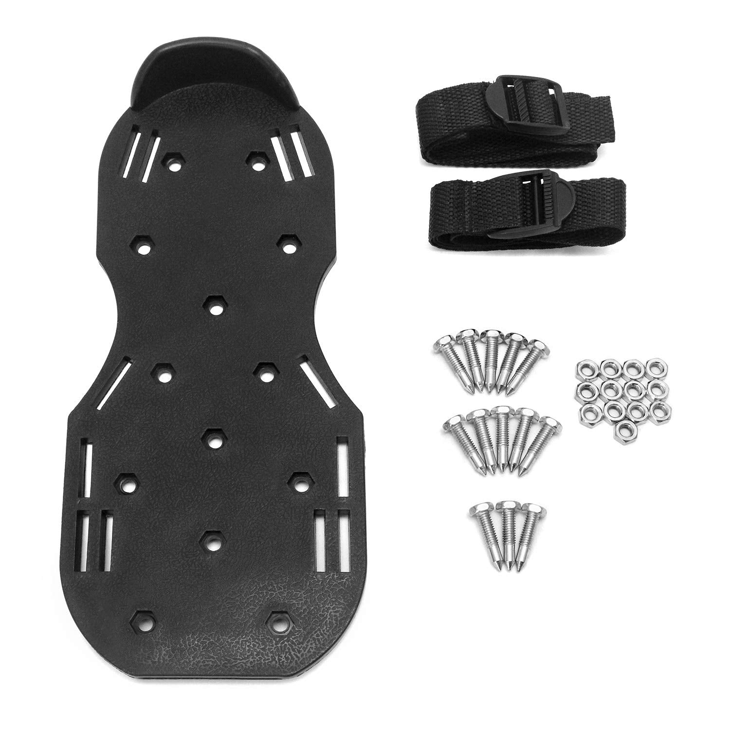 Close-up of QWORK Epoxy Floor Spiked Shoes showing sturdy polypropylene material