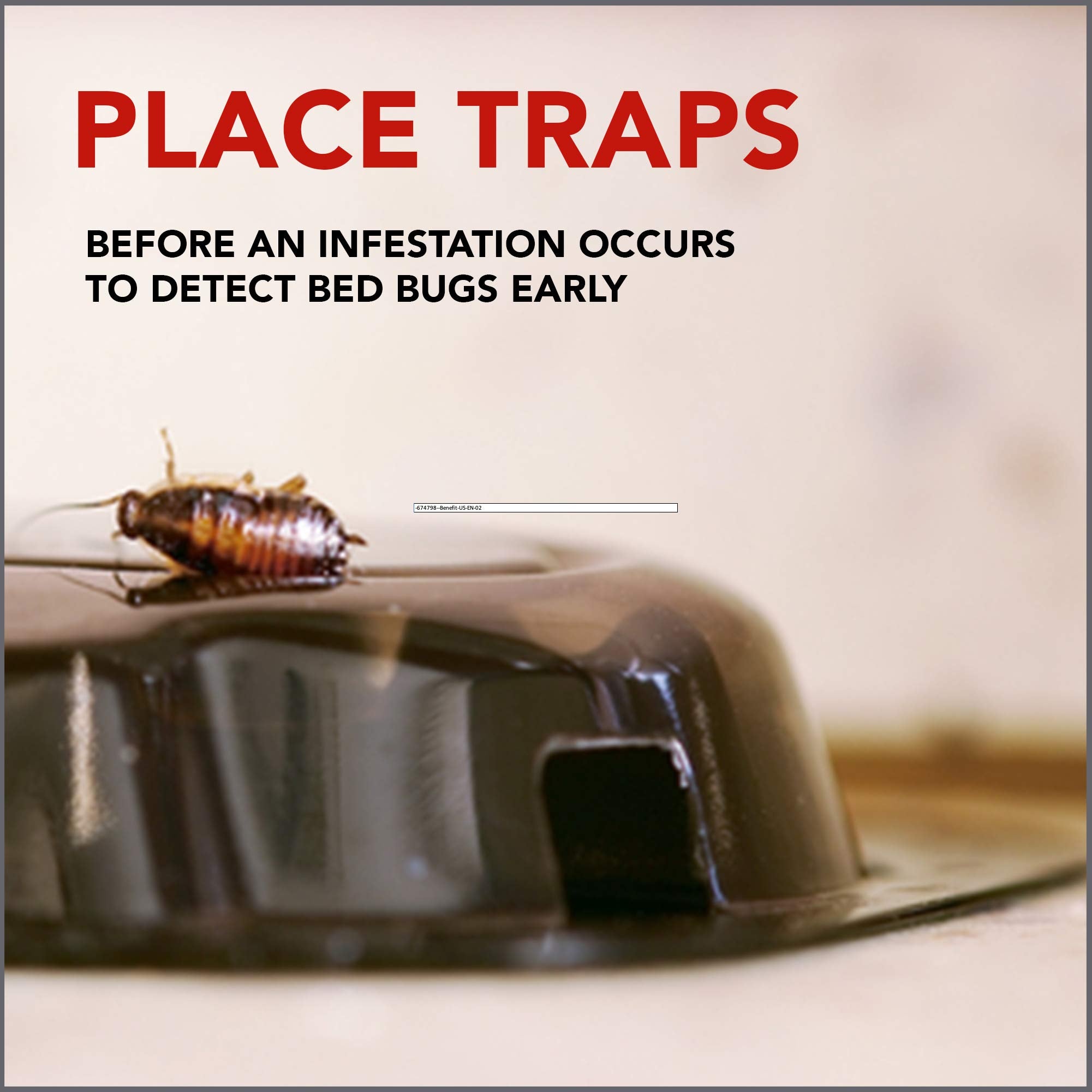 Close-up of Raid Bed Bug Detector adhesive