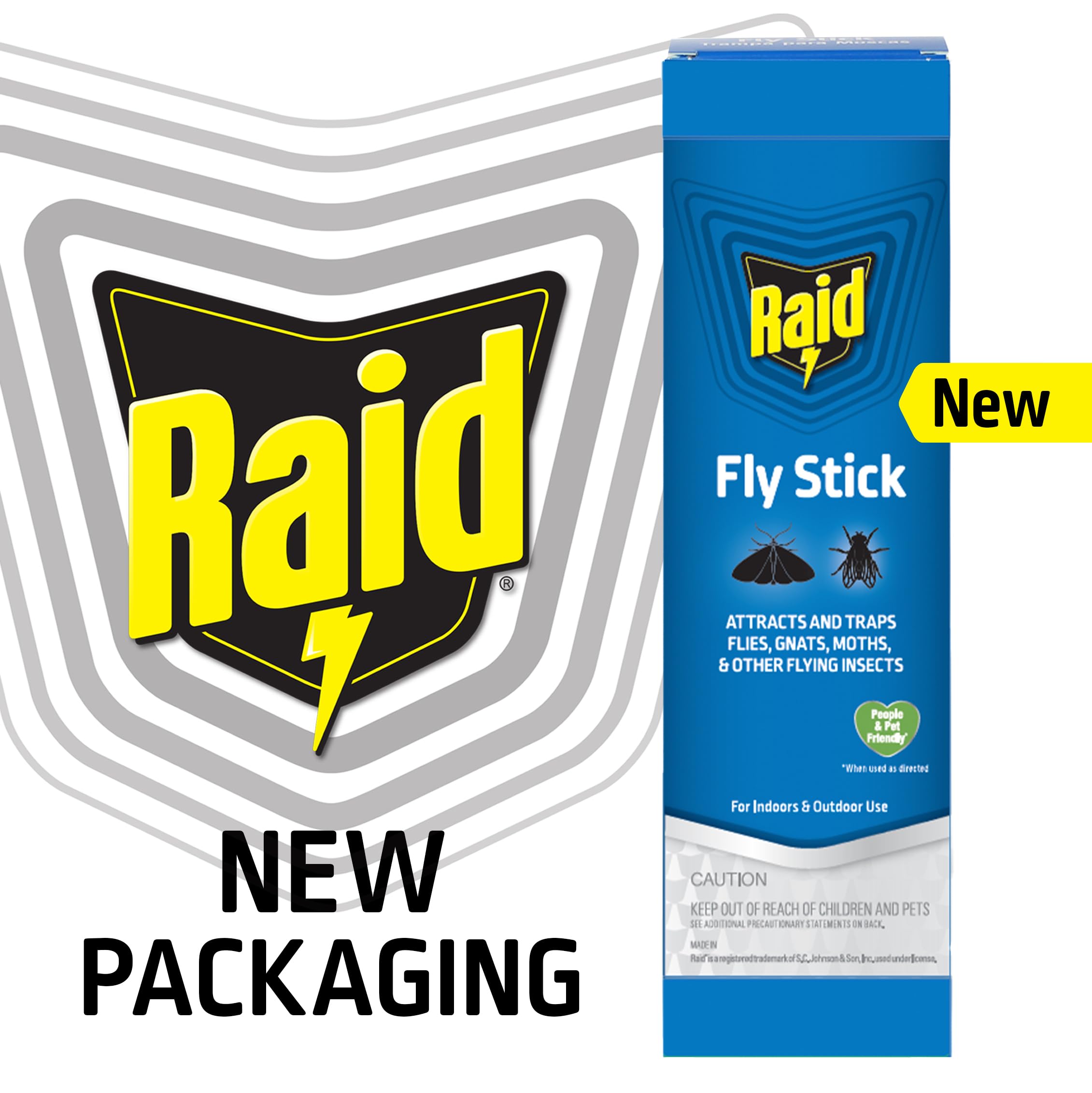 Close-up of Raid Fly Stick showing built-in hook design
