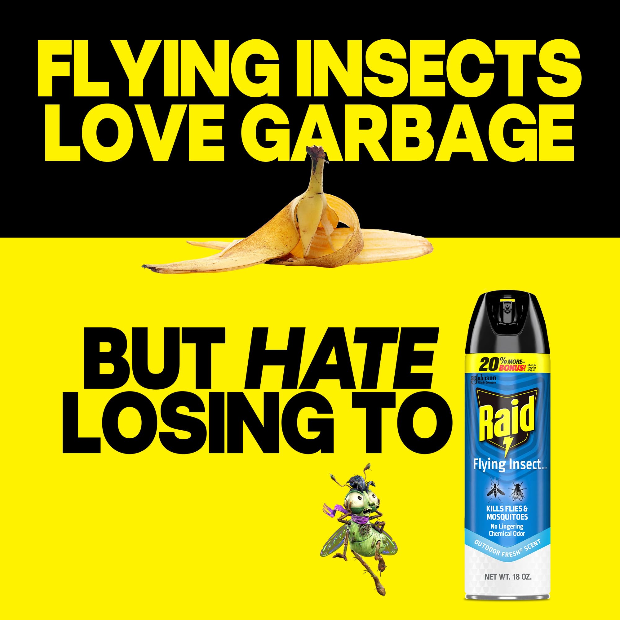 Close-up of Raid Flying Insect Killer spray nozzle